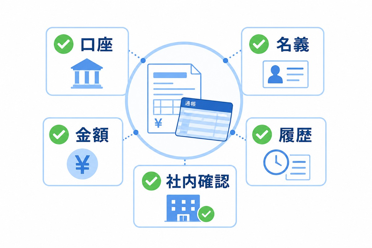 お客様へ連絡する前に確認する入金口座や名義や請求金額のチェック項目