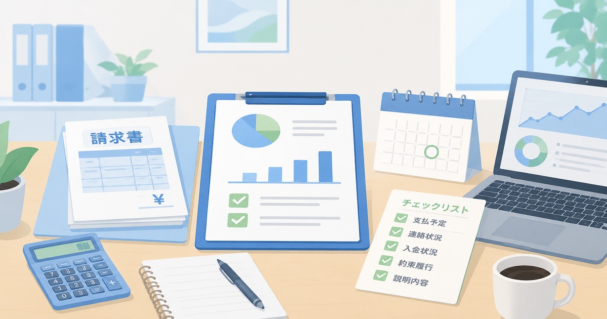 売掛滞留を社長に報告するときの整理術。金額だけでなく、相手の誠実さまで伝えるの内容を示すアイキャッチ