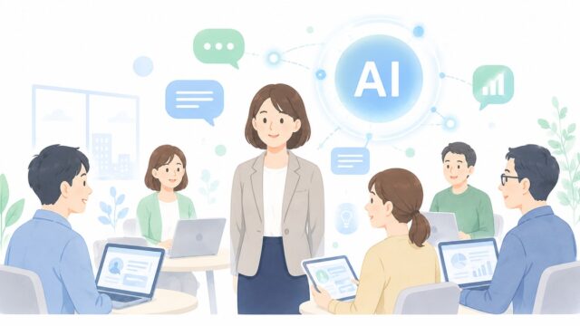AI体験会を社内で開く意味。ITリテラシーが低めの会社で総務ができる橋渡しの内容を示すアイキャッチ