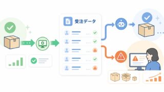 受注データの警告ルールを作る。ケース・ボール・バラ違いや10倍注文を人に戻す設計の内容を示すアイキャッチ