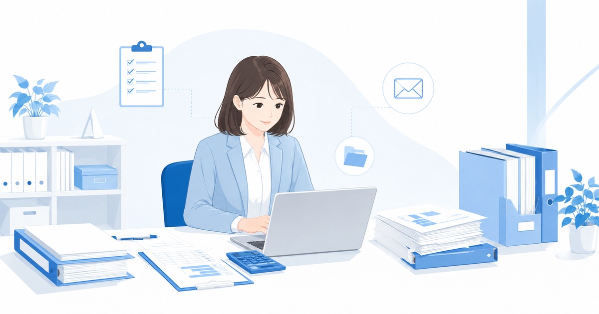 税理士へ相談する前に総務経理が整理すること。数字と事実を分けて聞くの内容を示すアイキャッチ