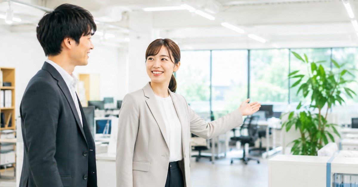 採用が売り手市場になった中小企業で、会社見学を入口にする理由の内容を示すアイキャッチ