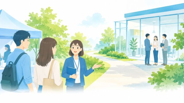 採用イベントから応募まで半分ずつ減る。中小企業採用で総務が見るべき歩留まりの内容を示すアイキャッチ