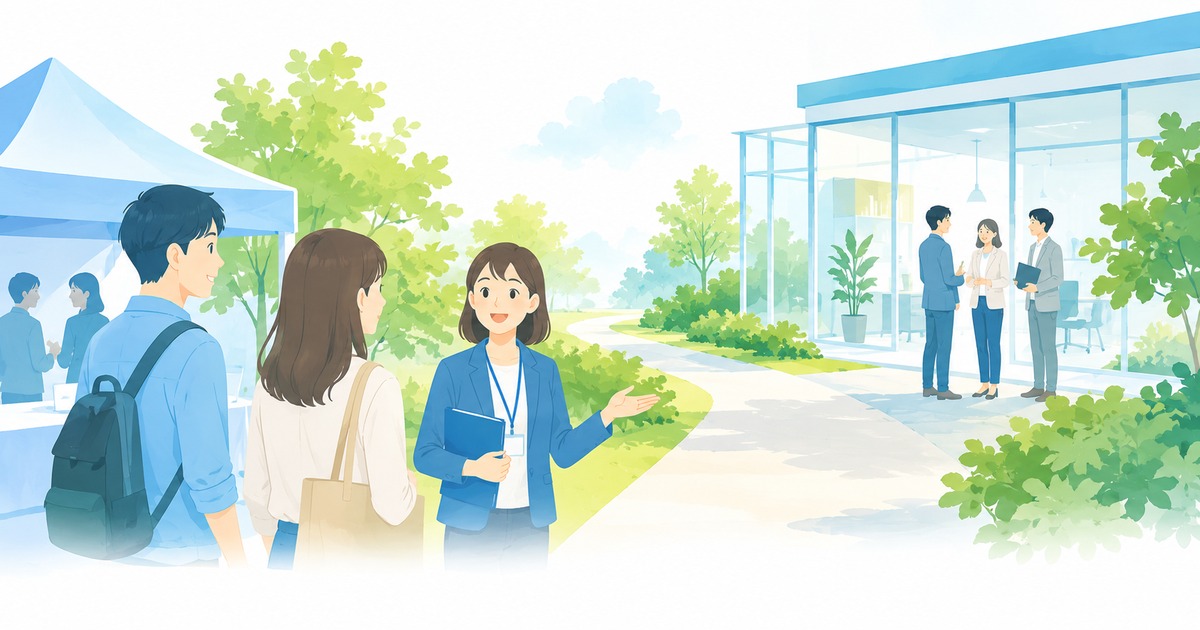 採用イベントから応募まで半分ずつ減る。中小企業採用で総務が見るべき歩留まりの内容を示すアイキャッチ