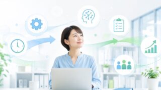 少人数総務の仕事は終わりがない。空いた時間を労働環境改善へ回す考え方の内容を示すアイキャッチ