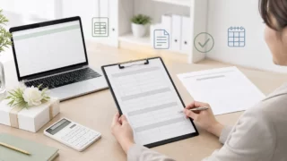 ExcelとWordの贈答申請書テンプレートを確認する一人総務
