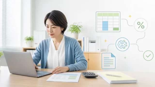 仕入先リベート計算をExcelとAIで確認する一人総務の実務イメージ